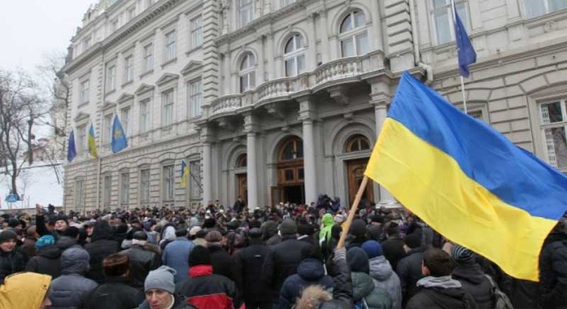 Протесты во Львове 2014 год