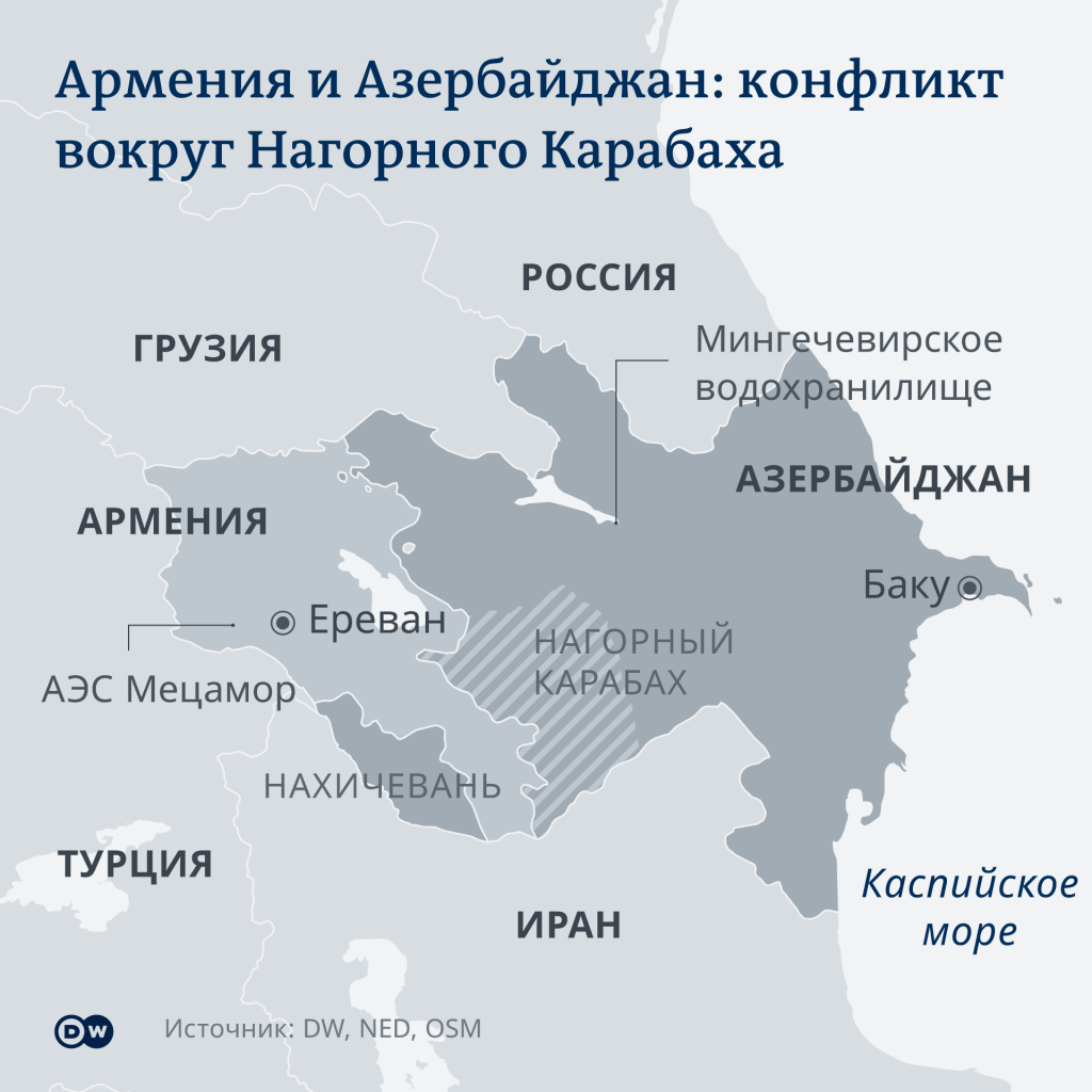 Карта войны азербайджана и армении